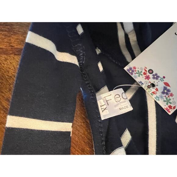 Feager Casual Striped Criss Cross Short Sleeve T Shirt Dress XL NWT - Picture 7 of 7